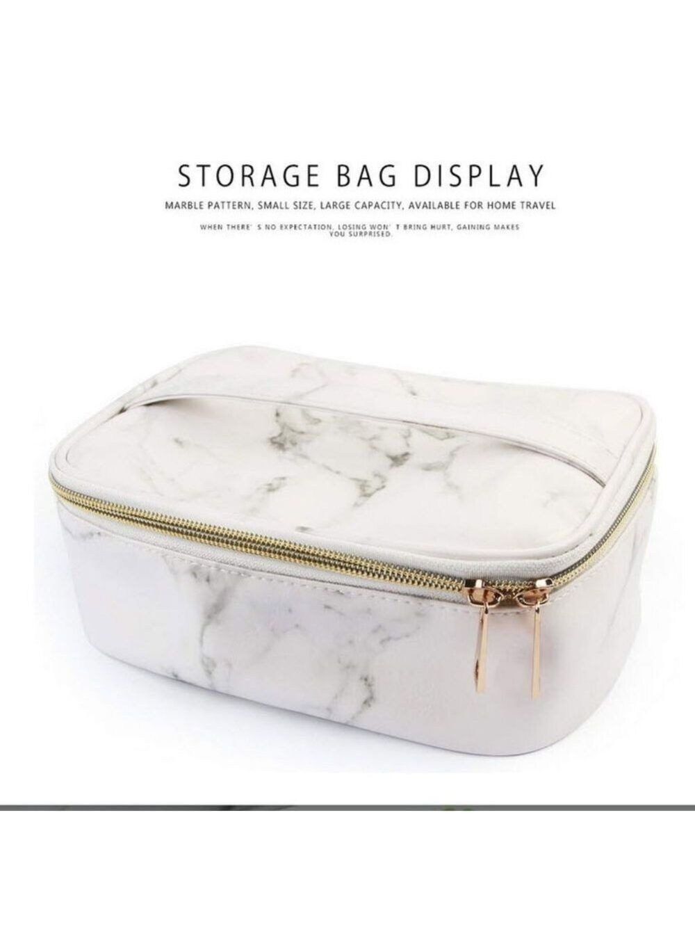 cute faux marble pattern makeup bag - Picture 5 of 7